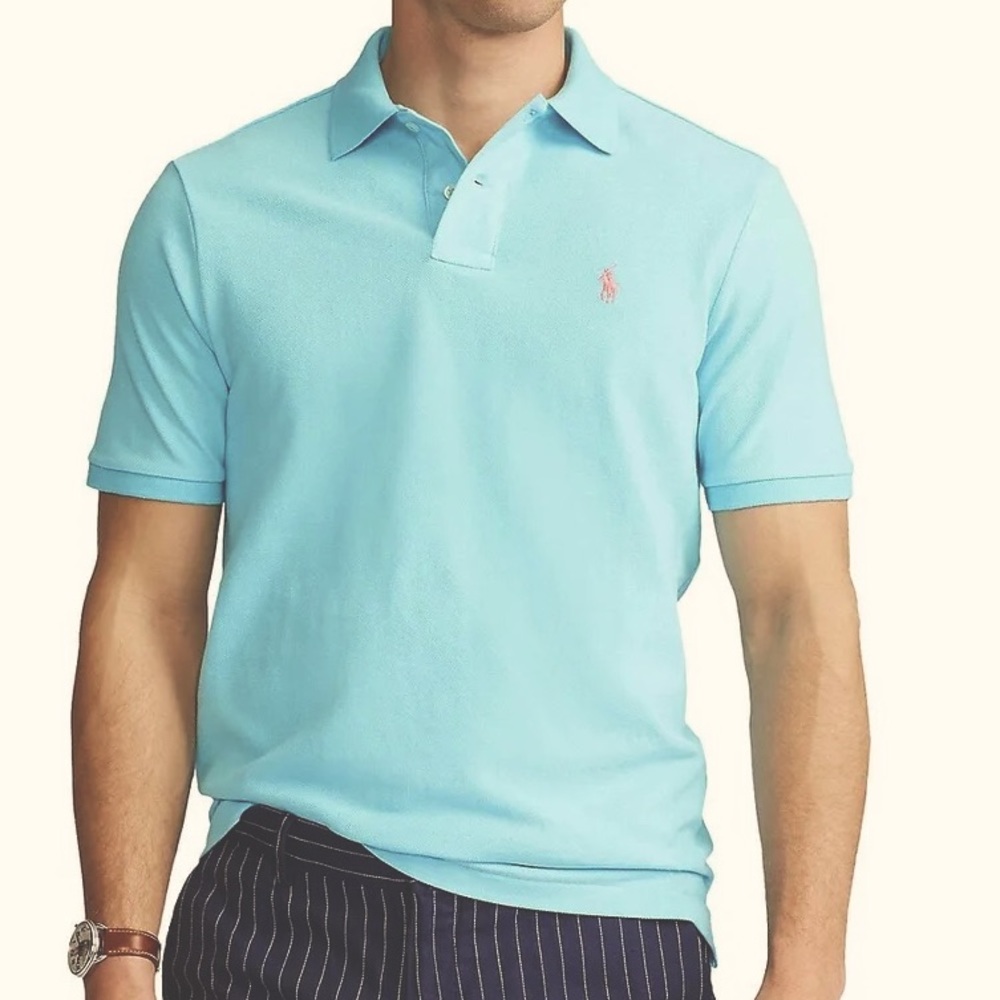 Polo by Ralph Lauren French Blue Collar Polo Short Sleeve Men’s Shirt XXL